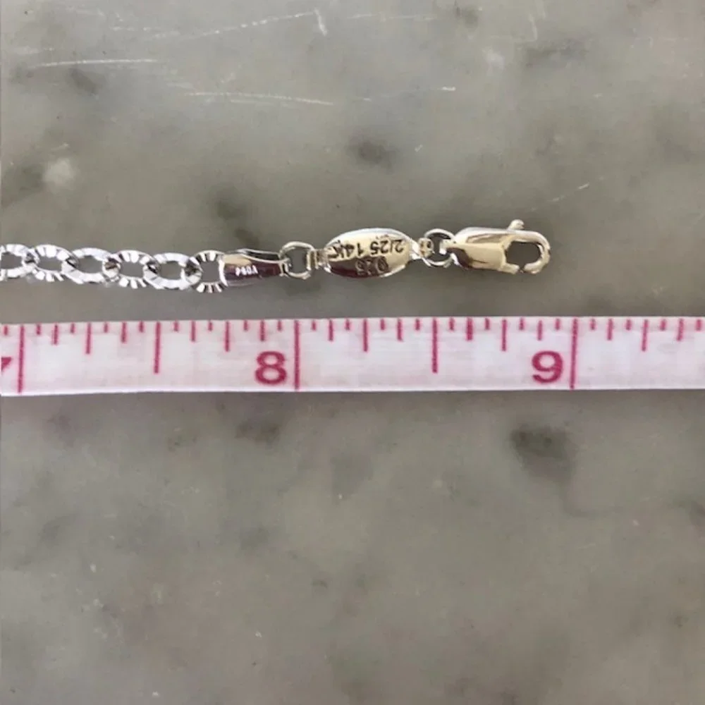 PIERCING PAGODA Italian Silver Bracelet Heart Keyhole Rhinestone Charm